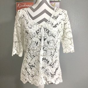 Crocheted button cover up